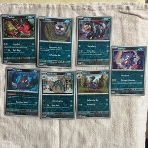 7 Dark Pokemon  Cards - All are Reverse Holo